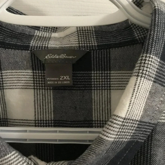 Eddie Bauer Plaid 100% cotton Shirt  Women's Long Sleeve Sz 2XL - Picture 6 of 7